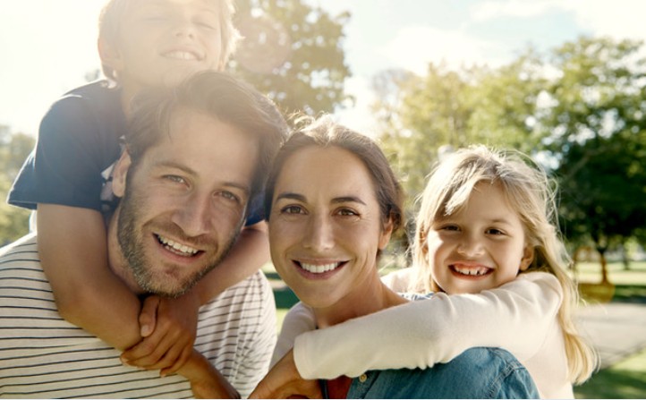 Family in park